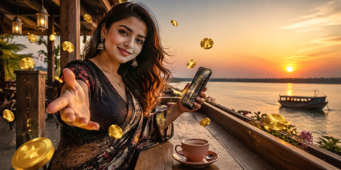 রাজশাহীর সৈকতে মোবাইলে ক্যাসিনো প্রোমোশন উপভোগ করছেন একজন ব্যবহারকারী